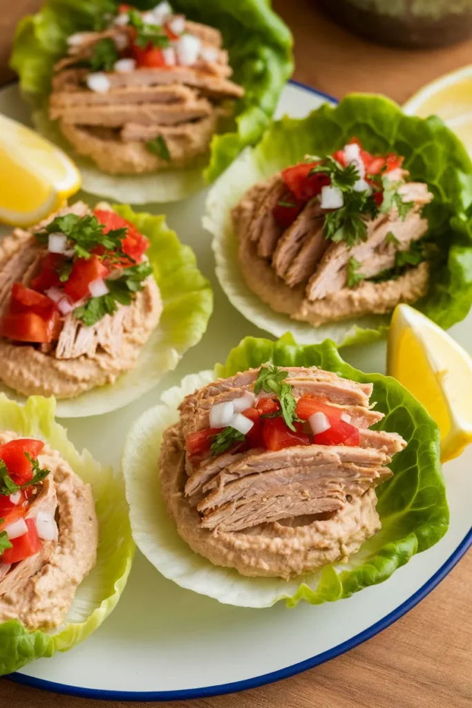Turkey and Hummus Lettuce Cups